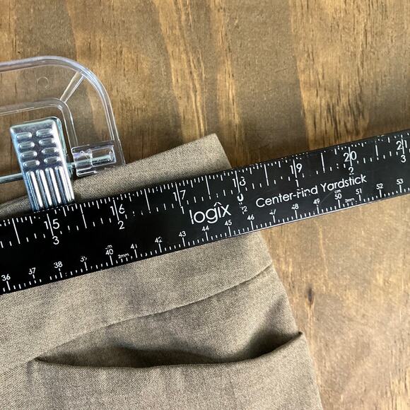 Ann Taylor Womens Pants Brown Curvy Minimalist Workwear Wide Leg Stretch 12 - Picture 6 of 12